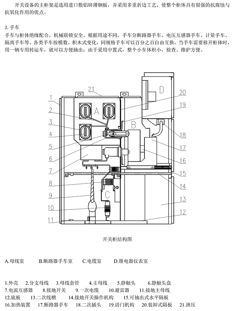 KYN28A-12高壓開關(guān)柜結(jié)構(gòu)圖，咨詢熱線：4000551777　QQ:3176885416